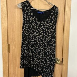 Apt. 9 Black and White Patterned Tank Top